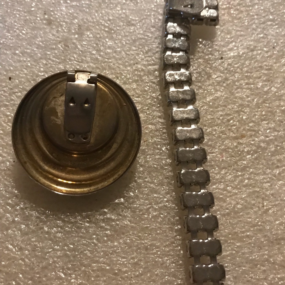 Gold and Silver Vintage Button and Metal Clips